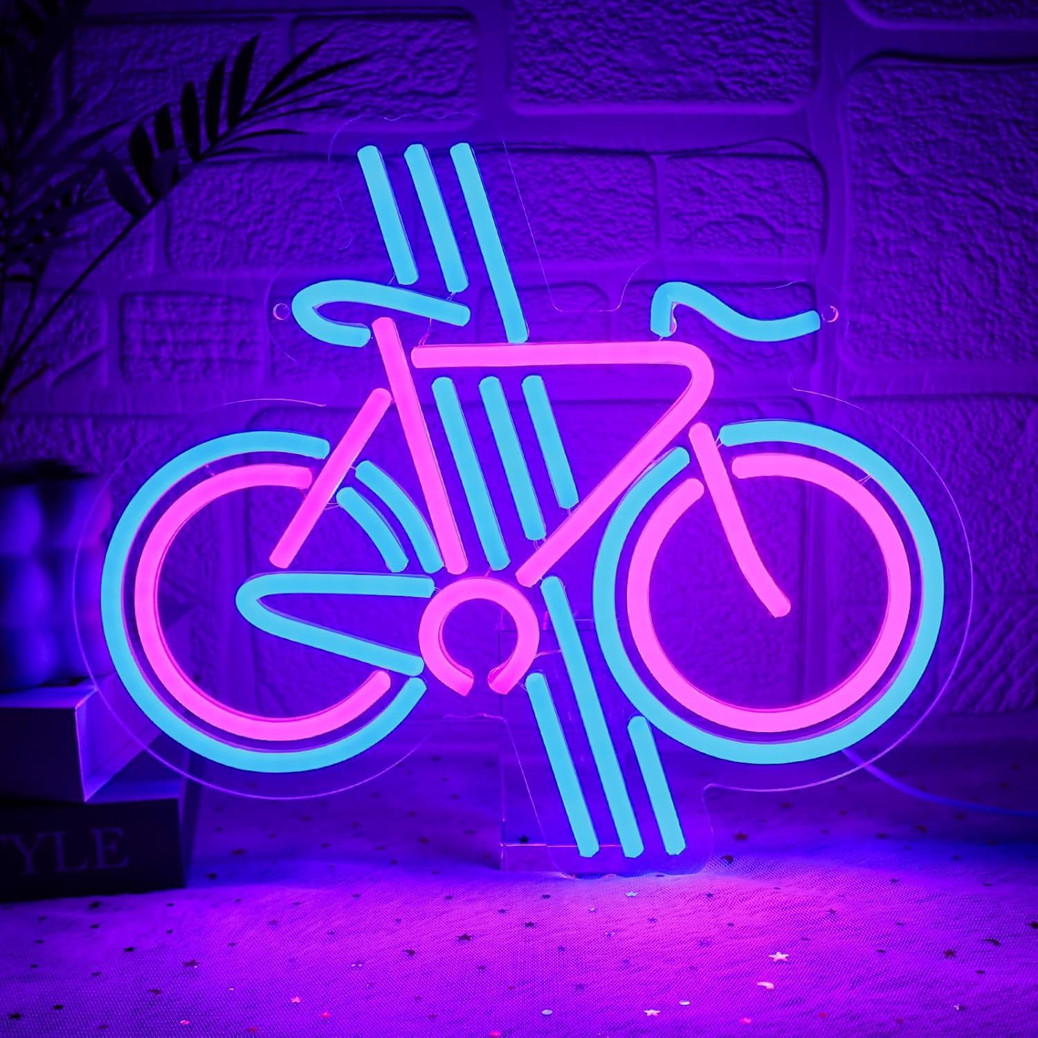 Home Gym Neon Sign - دراجة النيون تسجيل عكس الضوء دراجة