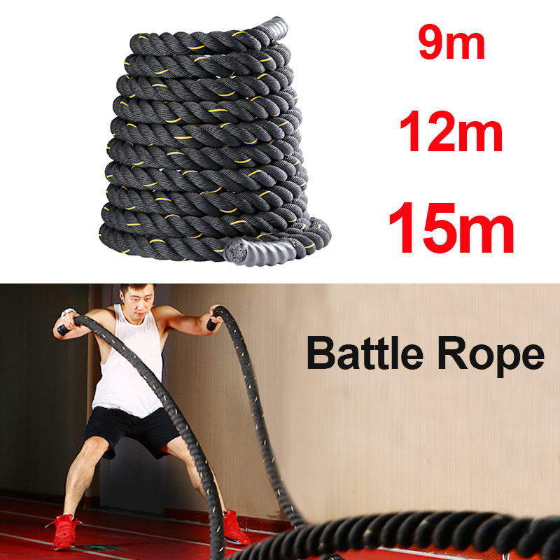 حبل تمارين رياضية بطول 9م/12م/ - مراجعة Battle Rope Heavy وسعره