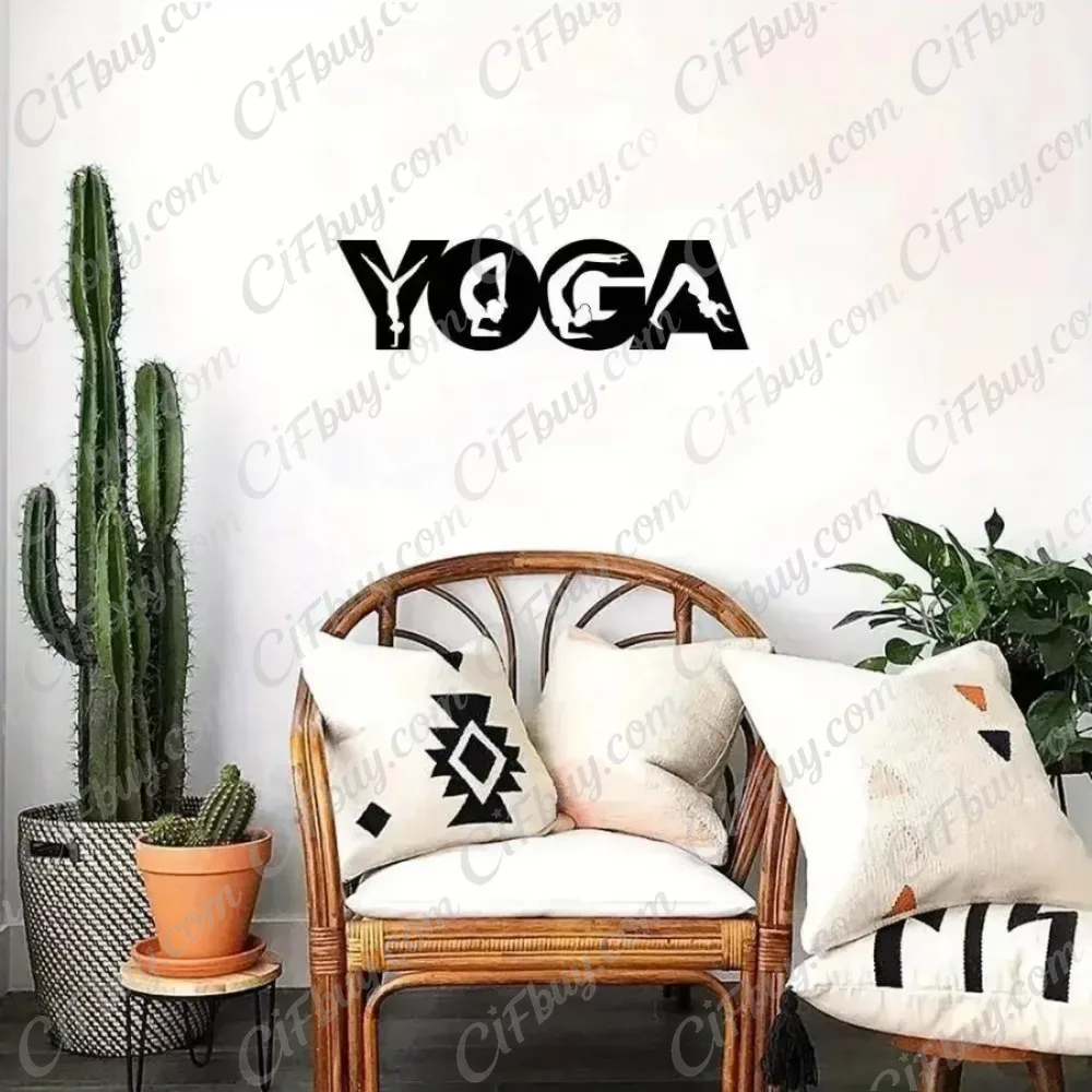 لوحة فنية معدنية لصوريات اليوغ - مراجعة Home Gym Yoga وسعره